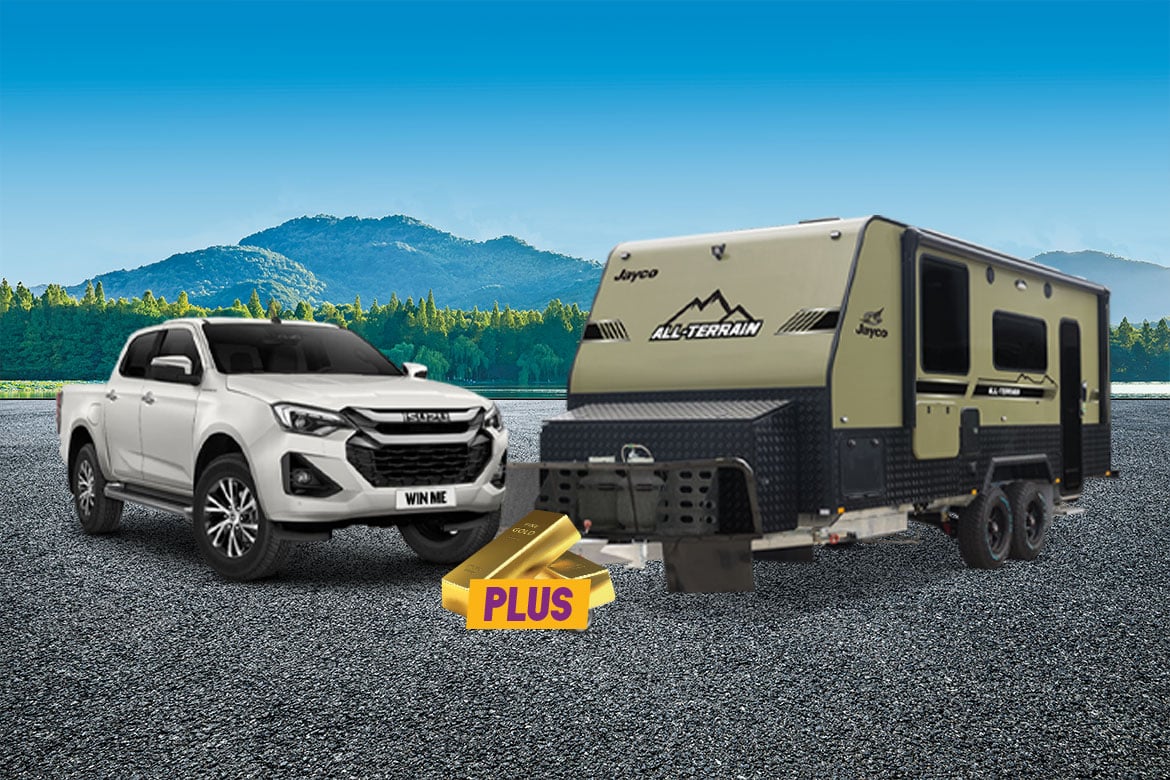 Isuzu D-Max Ute + Jayco All Terrain Caravan + $39,113 Gold Bullion”