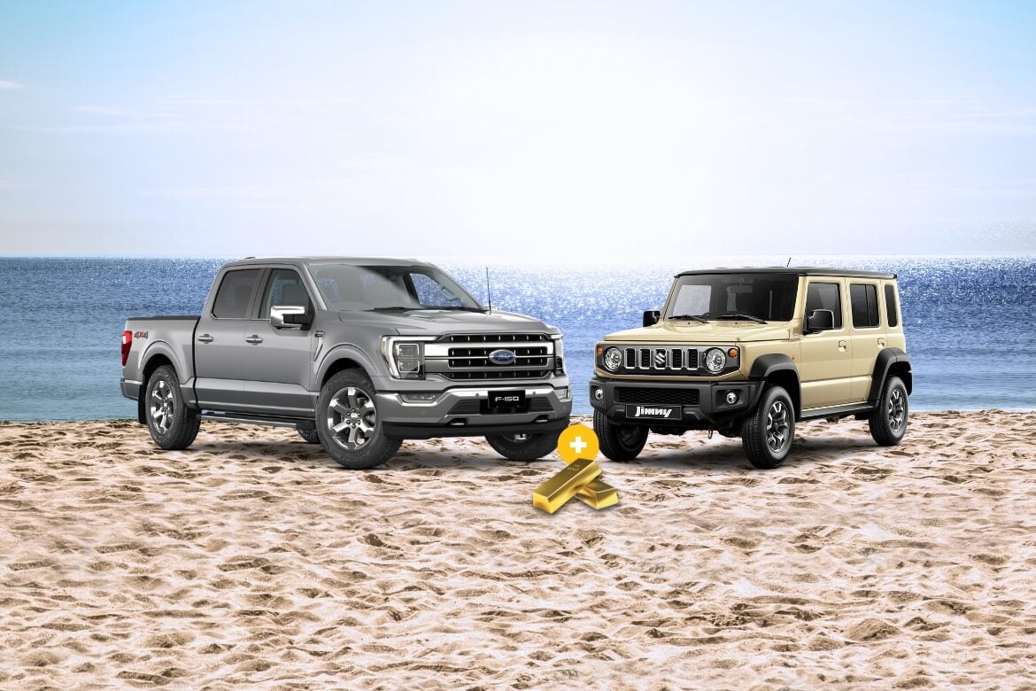 Win a Ford F-150 Lariat LWB, Suzuki Jimny GLX 5 Door