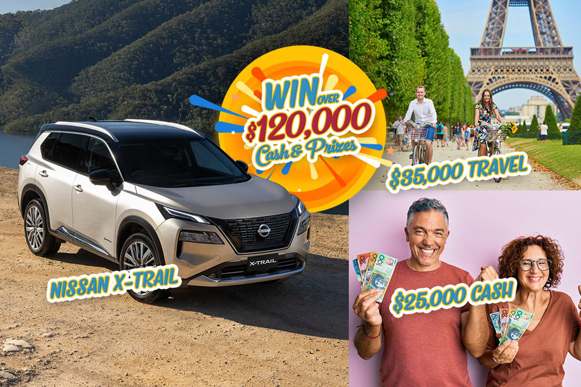 Win a $120,654 package including 4WD, cash, travel & more