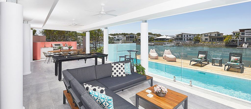 Mater Prize Home - Alfresco dining & entertainment area, with BBQ and pool.
