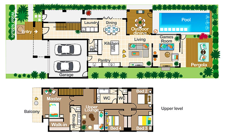 Floor plan of prize home in Mountain Creek
