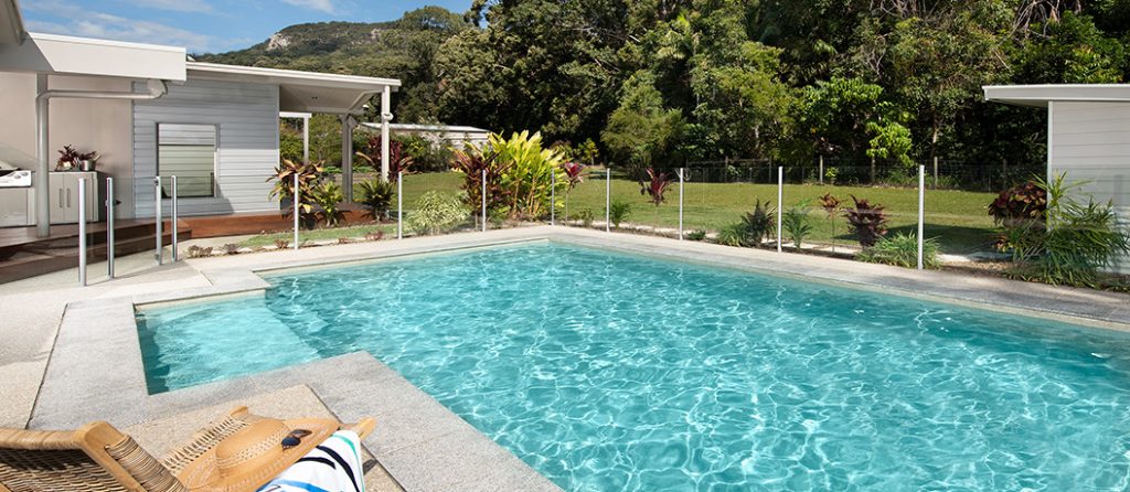 Relax poolside with sun loungers and alfresco patio.
