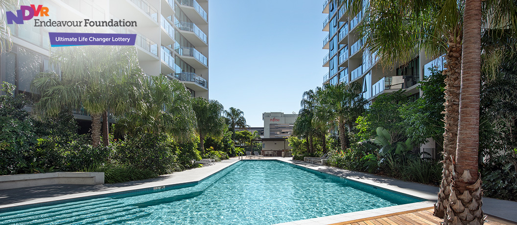 Endeavour Foundation Special Lifestyle Lottery - Brisbane apartment pool