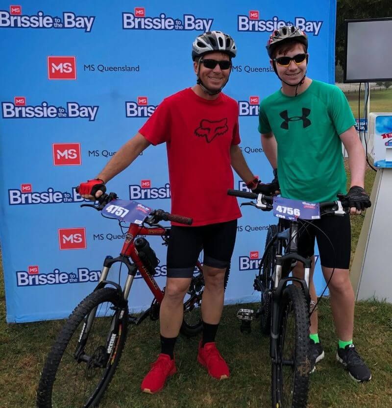 Luke and Son on Bikes Ms Lotteries