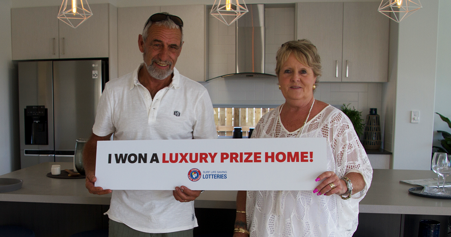Prize home winners of Surf Life Savings Lotteries prize home draw 182.