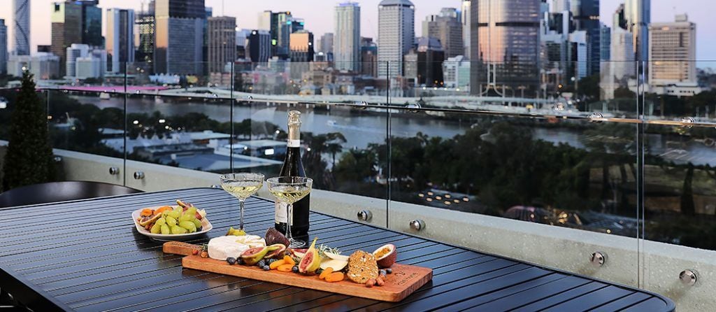 Entertainers balcony gives you the best view of the Brisbane city skyline.