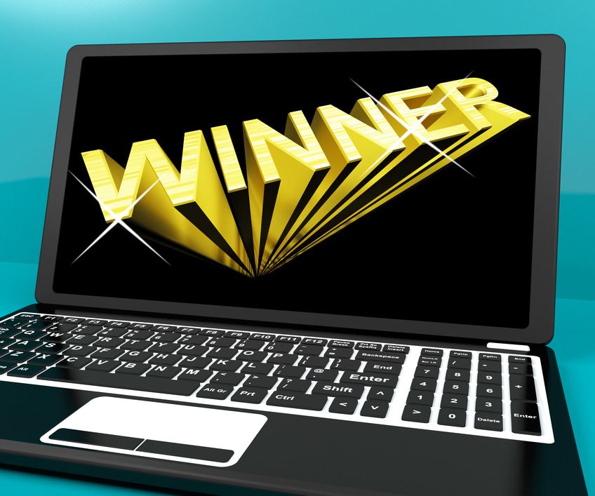 Photodune 2991468 Winner Word on Computer Representing Success and Victory S