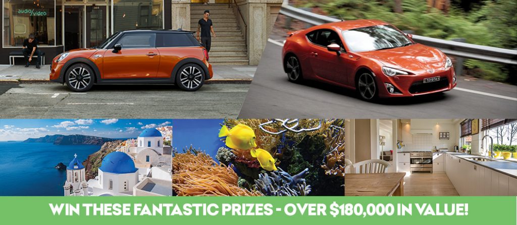 Win a car, holiday, gold and more!