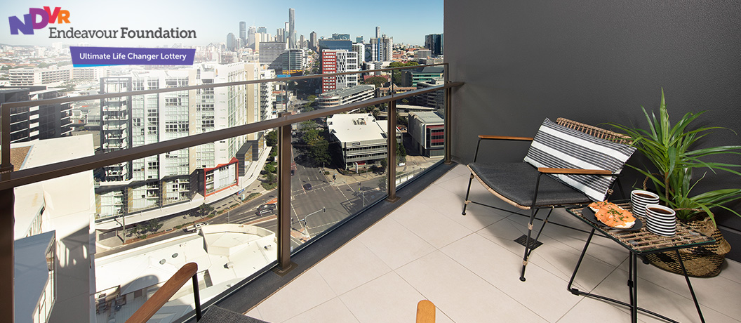 Endeavour Foundation Special Lifestyle Lottery - Brisbane apartment balcony
