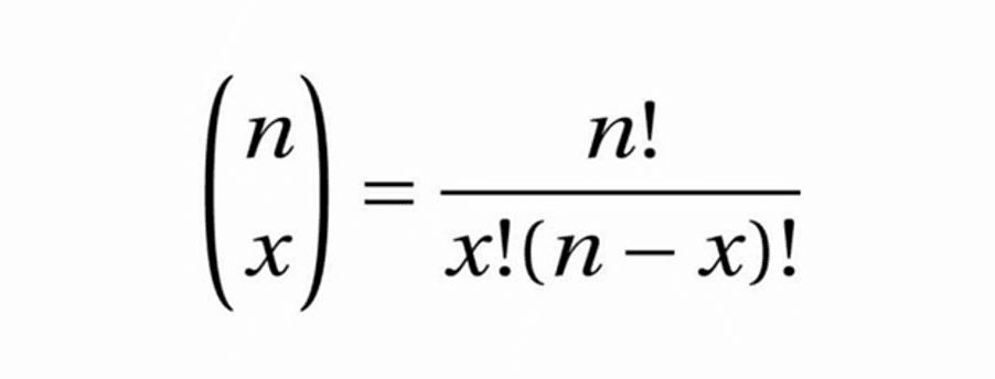 Binomial coefficient formula