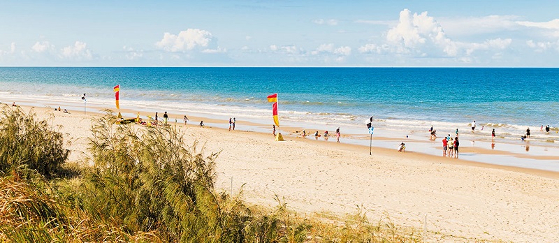Bribie Island Beach is home to one of the 311 Surf Lifesavers club around Australia