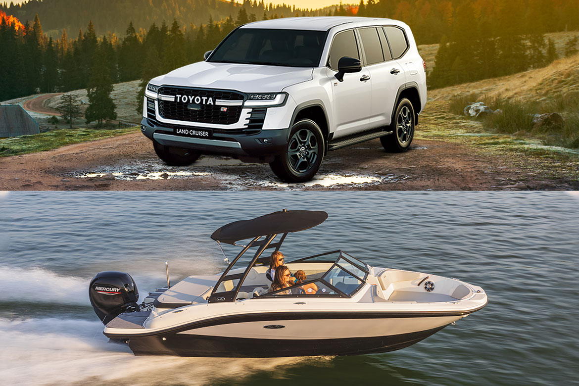 Option 2: Toyota LandCruiser, Sport Boat & trailer, $35K Gold + More