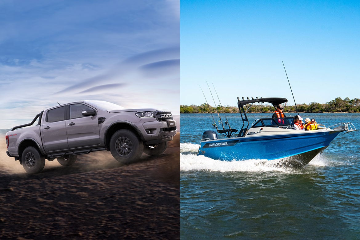 Prize Option 1: Ford Ranger FX4 MAX, Bar Crusher Boat & Gold Bullion